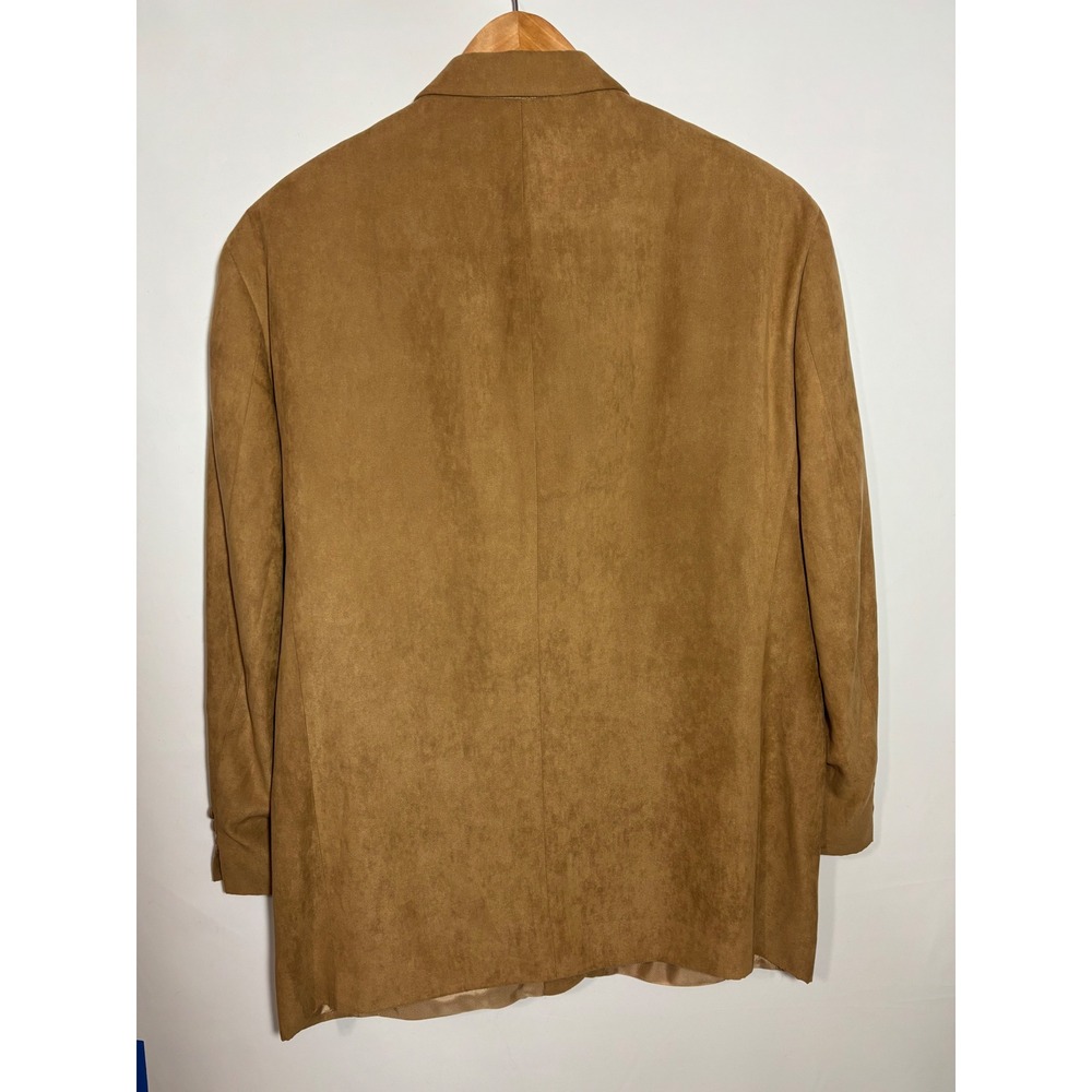 Gianfranco Ruffini Blazer Mens 46R Brown‎ Comfort Stretch Faux Suede Sport Coat - Picture 3 of 9